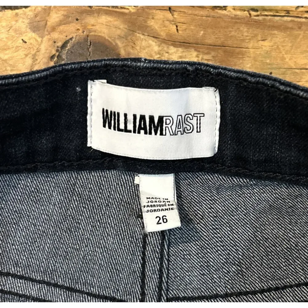 William Rast Women’s Gray Wax Coated Reptile Print Sculpted High Jeans Size 26_8